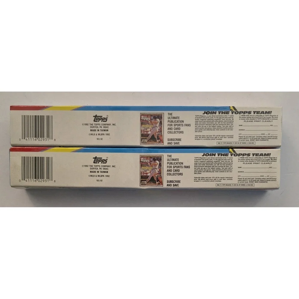 1992 Topps Micro Baseball Card Factory Sealed Sets Lot Of 2 Sets